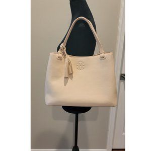 Tory Burch Thea Center-Zip Tote Bag w/ Tassels in Sweet Melon